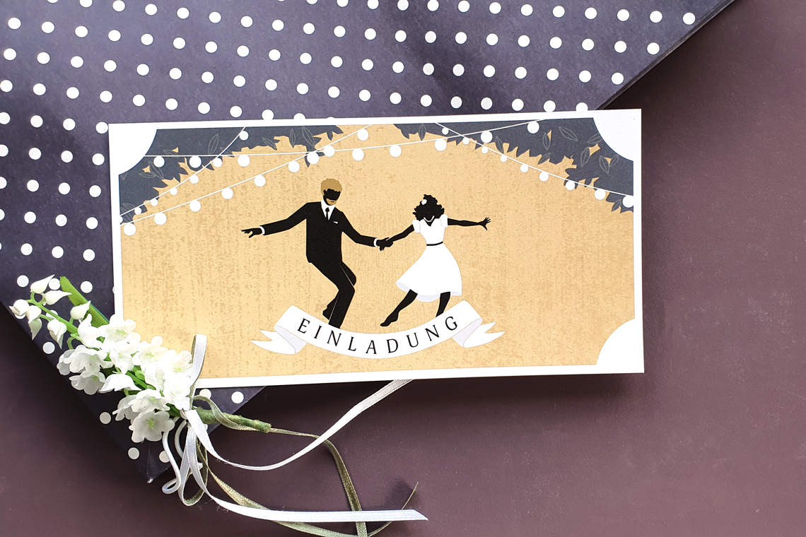 Hochzeitskarte: Tanzendes Paar