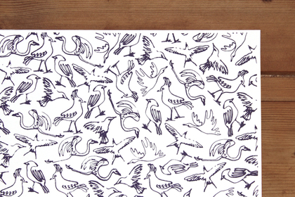 Geschenkpapier Vögel