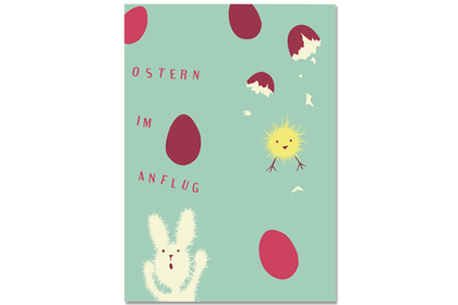 Postkarte Ostern im Anflug