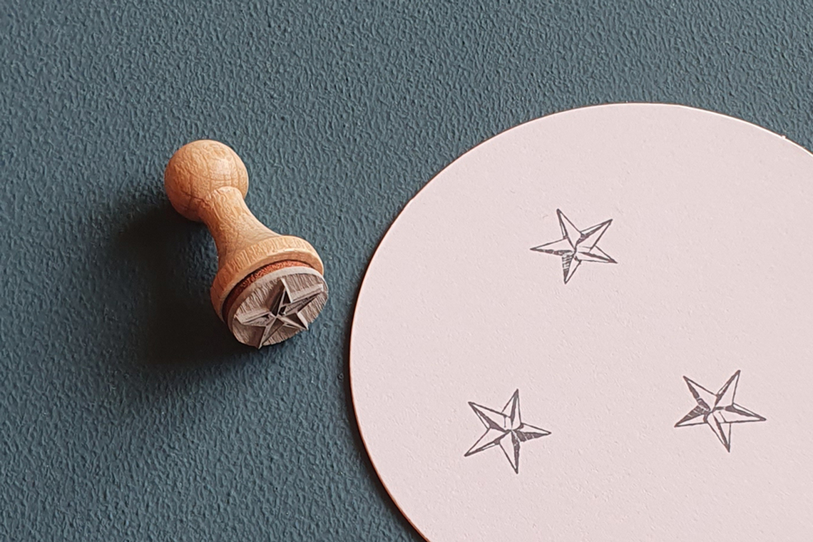 Mini-Stempel Origami Stern