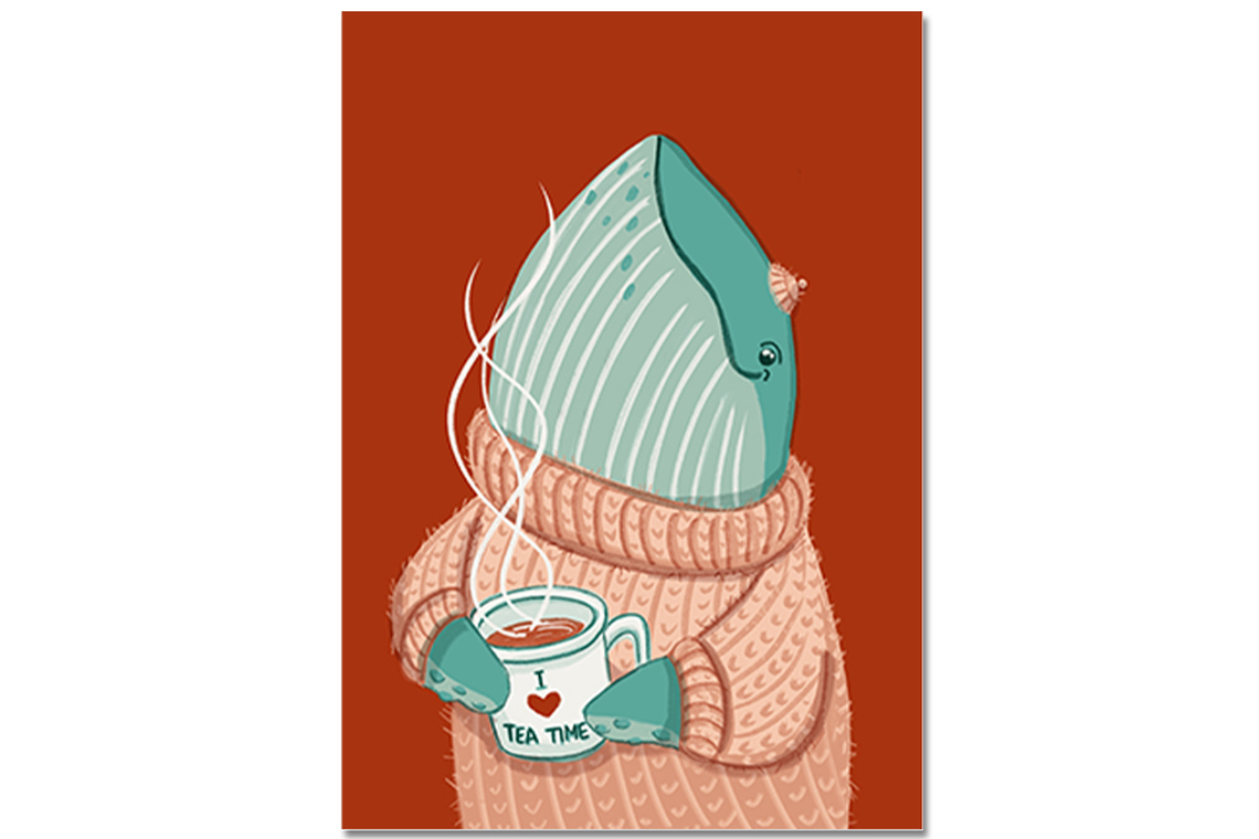 Postkarte Tea-Time