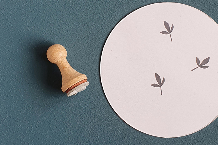 Mini-Stempel Blatt