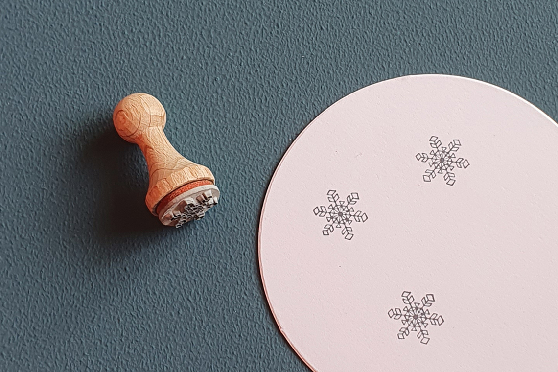 Mini-Stempel Schneeflocke
