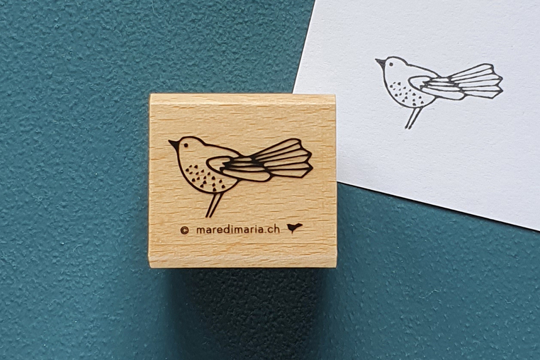 Stempel kleiner Vogel