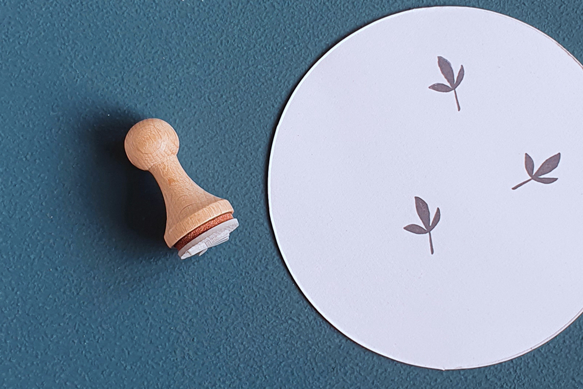 Mini-Stempel Blatt