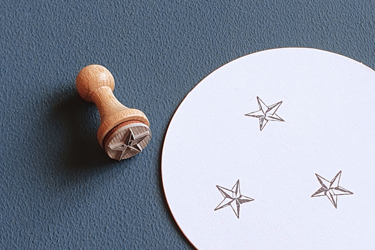 Mini-Stempel Origami Stern