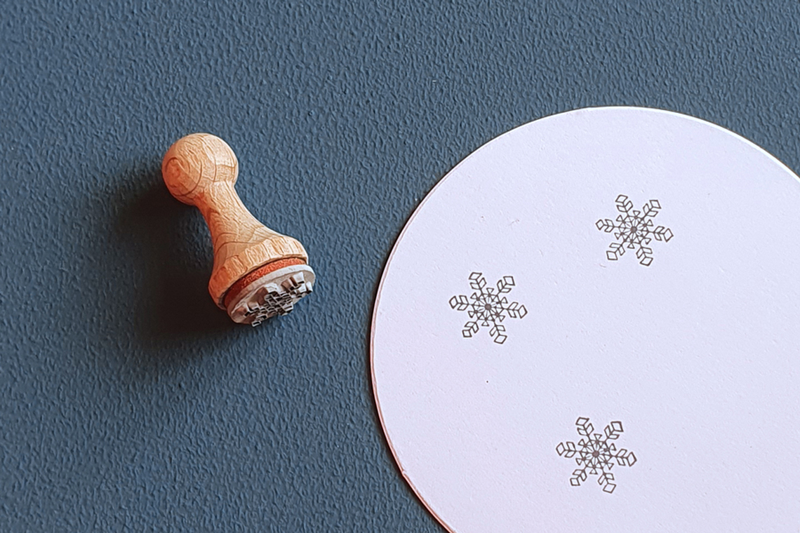 Mini-Stempel Schneeflocke