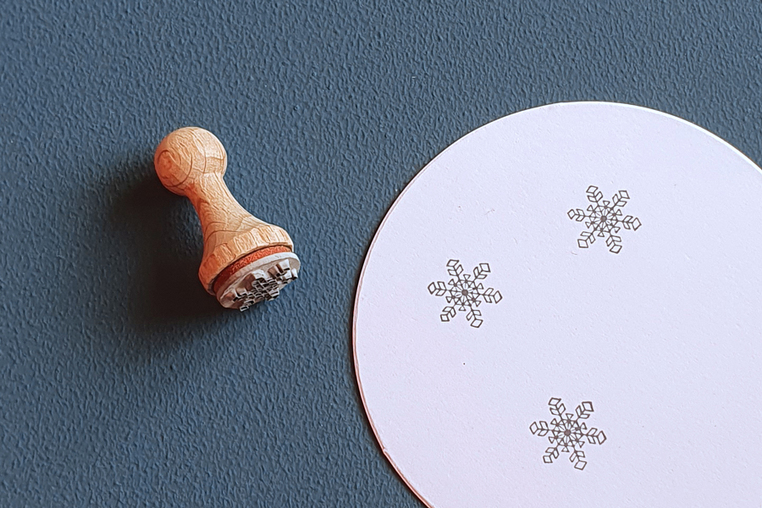 Mini-Stempel Schneeflocke
