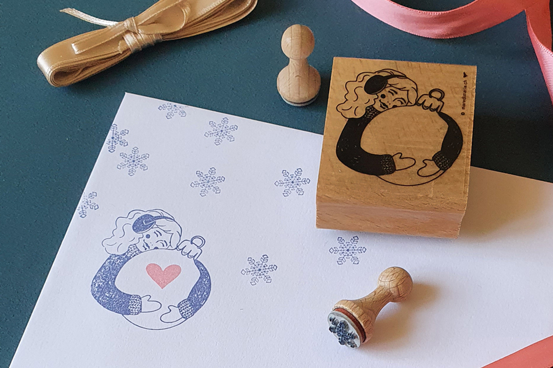 Mini-Stempel Schneeflocke