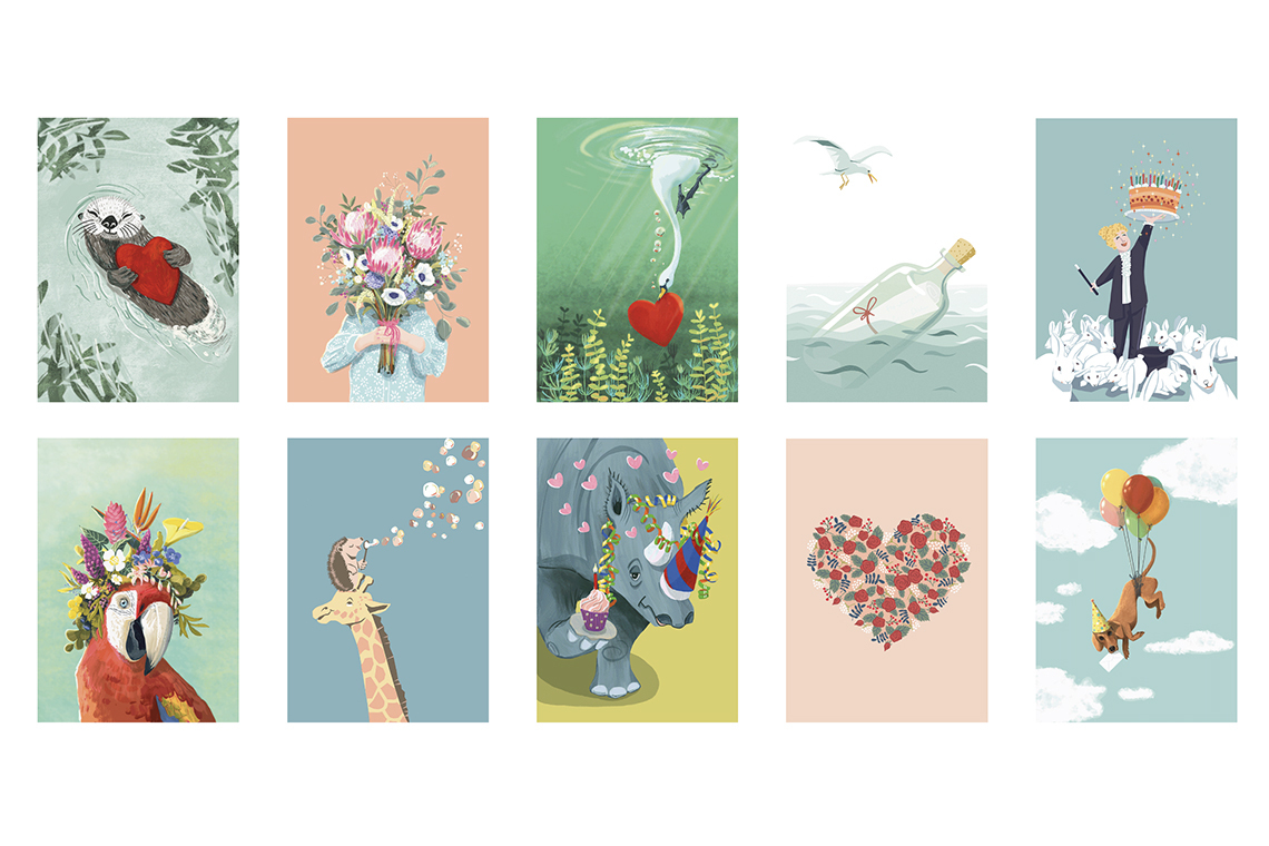 Kartenset Von Herzen