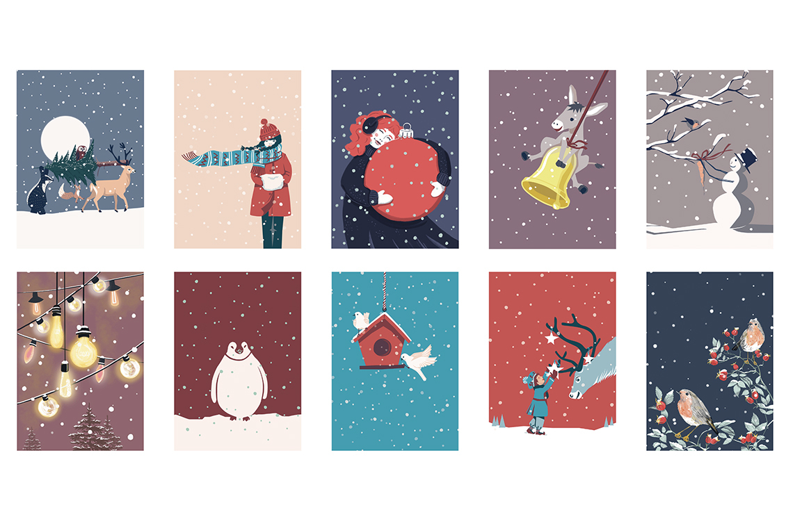 Kartenset Winterzauber