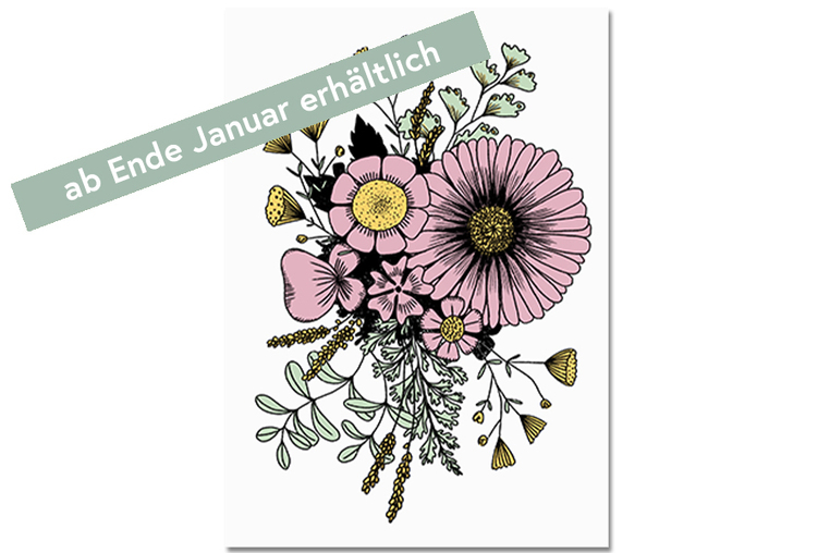 Postkarte Bouquet aus Blumen