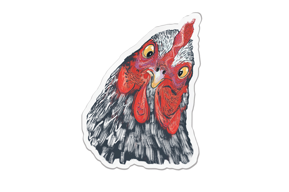 Sticker Verrücktes Huhn