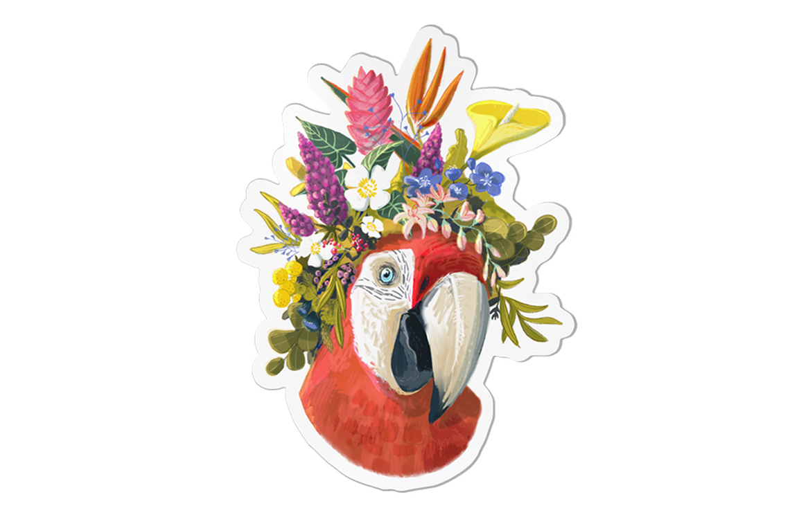 Sticker Papagei