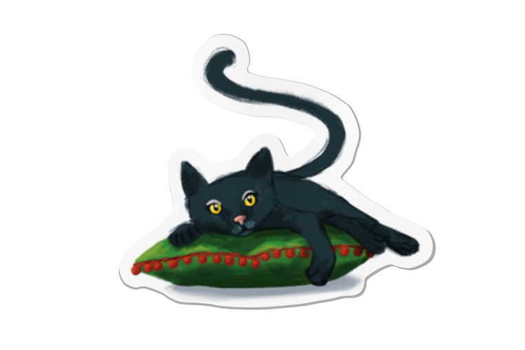 Sticker Katze am chillen