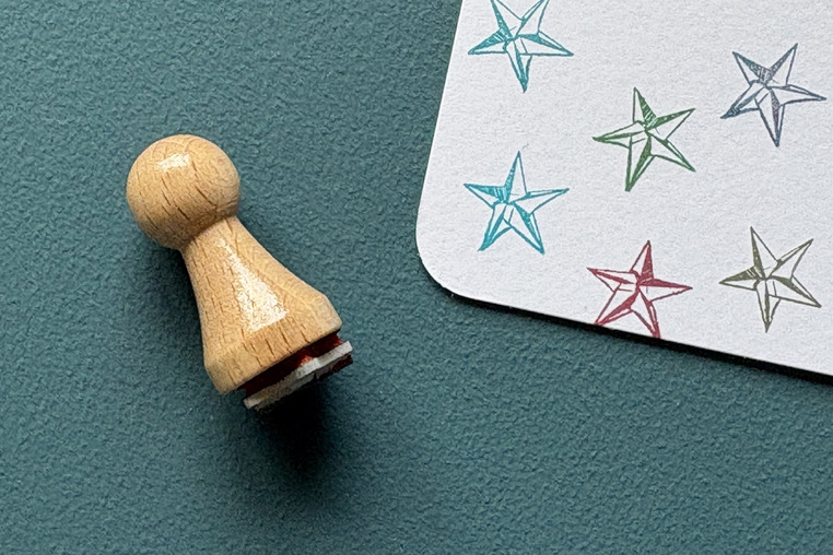 Mini-Stempel Origami Stern