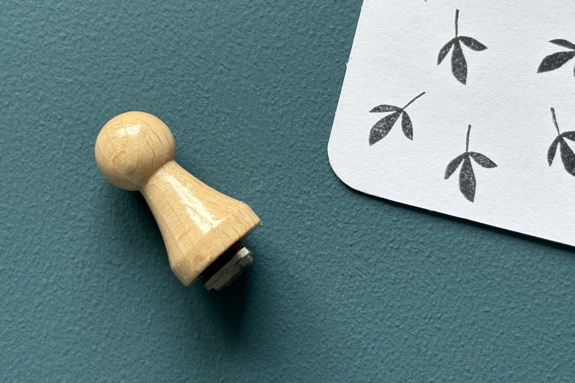 Mini-Stempel Blatt