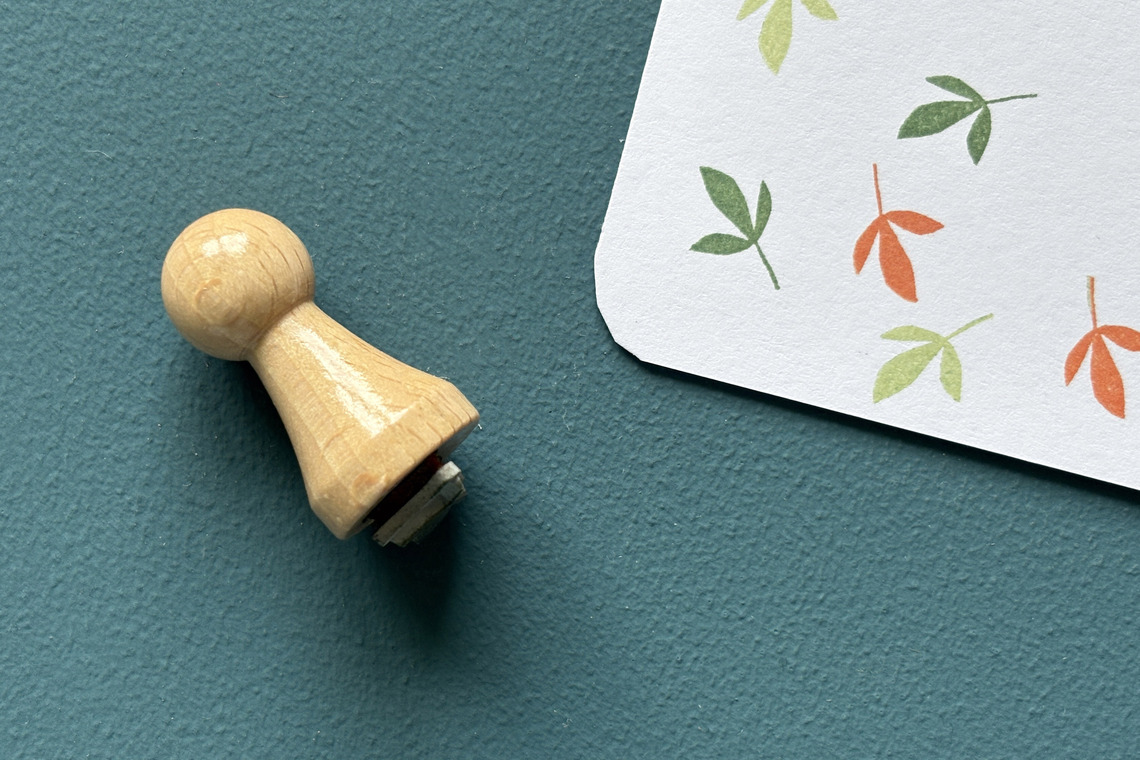 Mini-Stempel Blatt