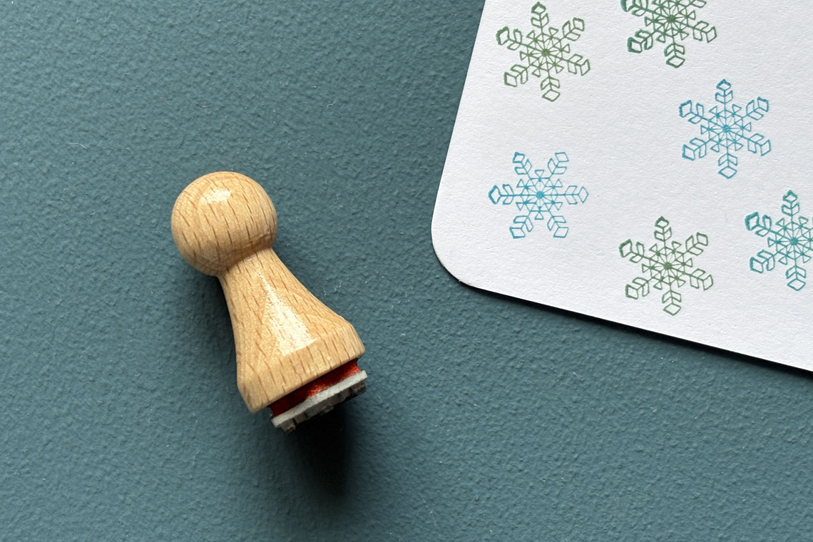 Mini-Stempel Schneeflocke