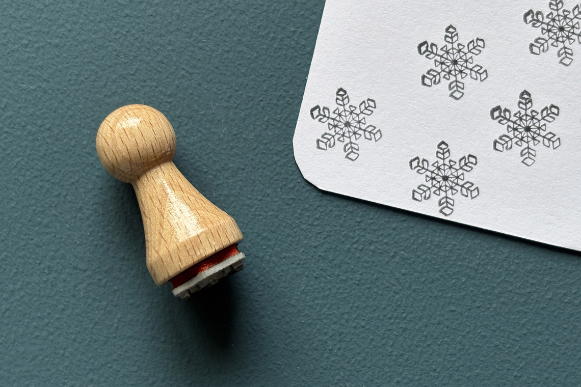 Mini-Stempel Schneeflocke