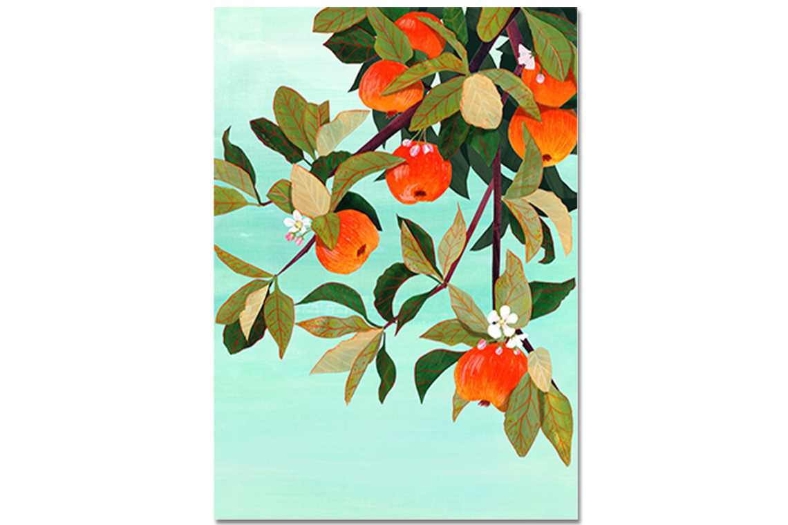 Postkarte Apfelbaum