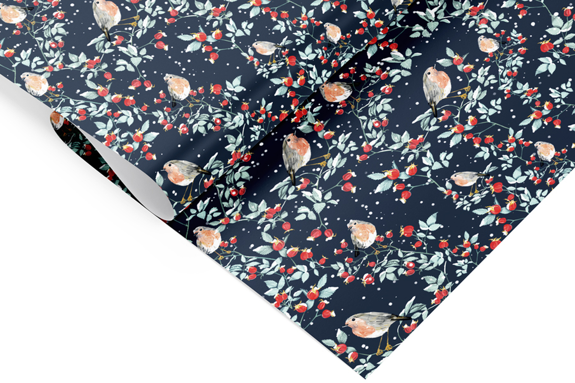 Geschenkpapier Hagebutte