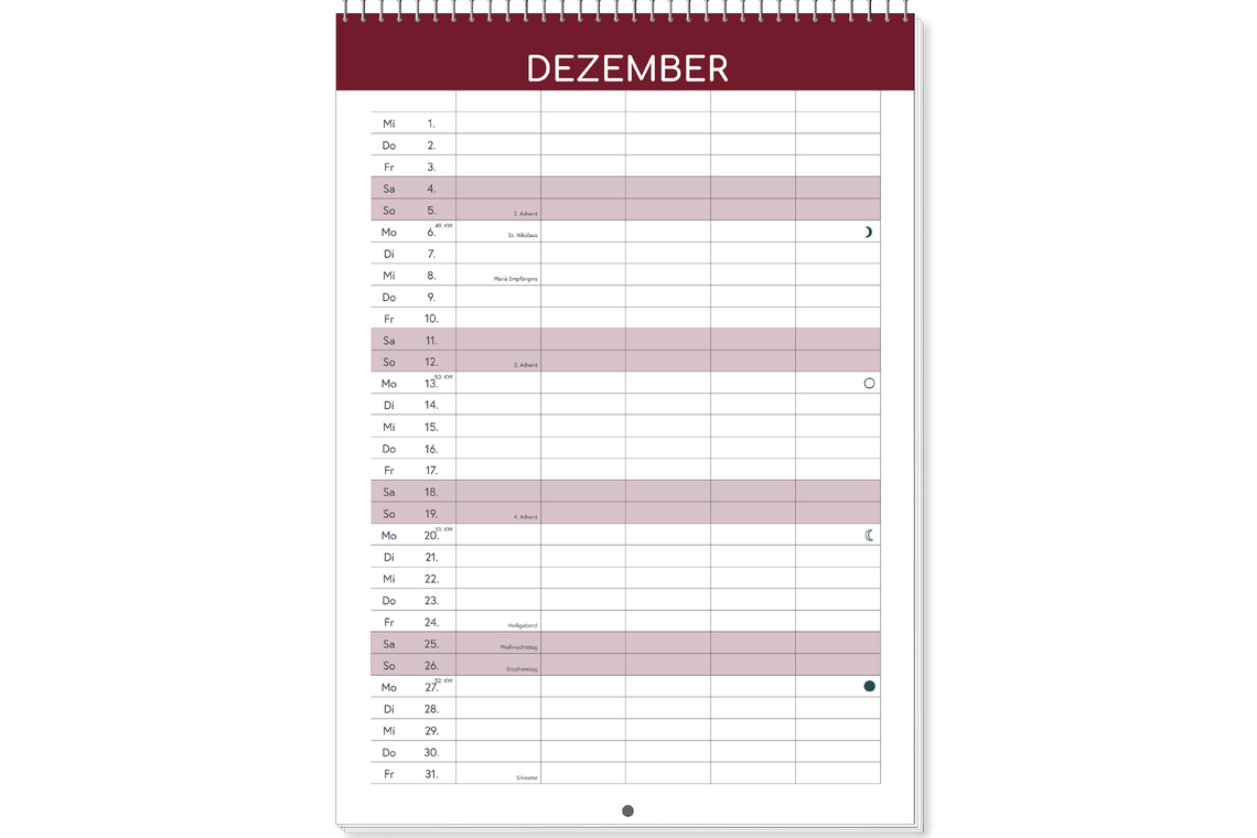 Familien Planer Kalender 2027